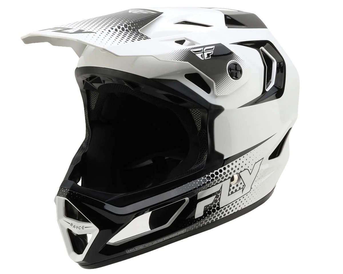 Fly Racing Rayce Sonar Youth Bicycle Helmet (White/Black) (Youth S)